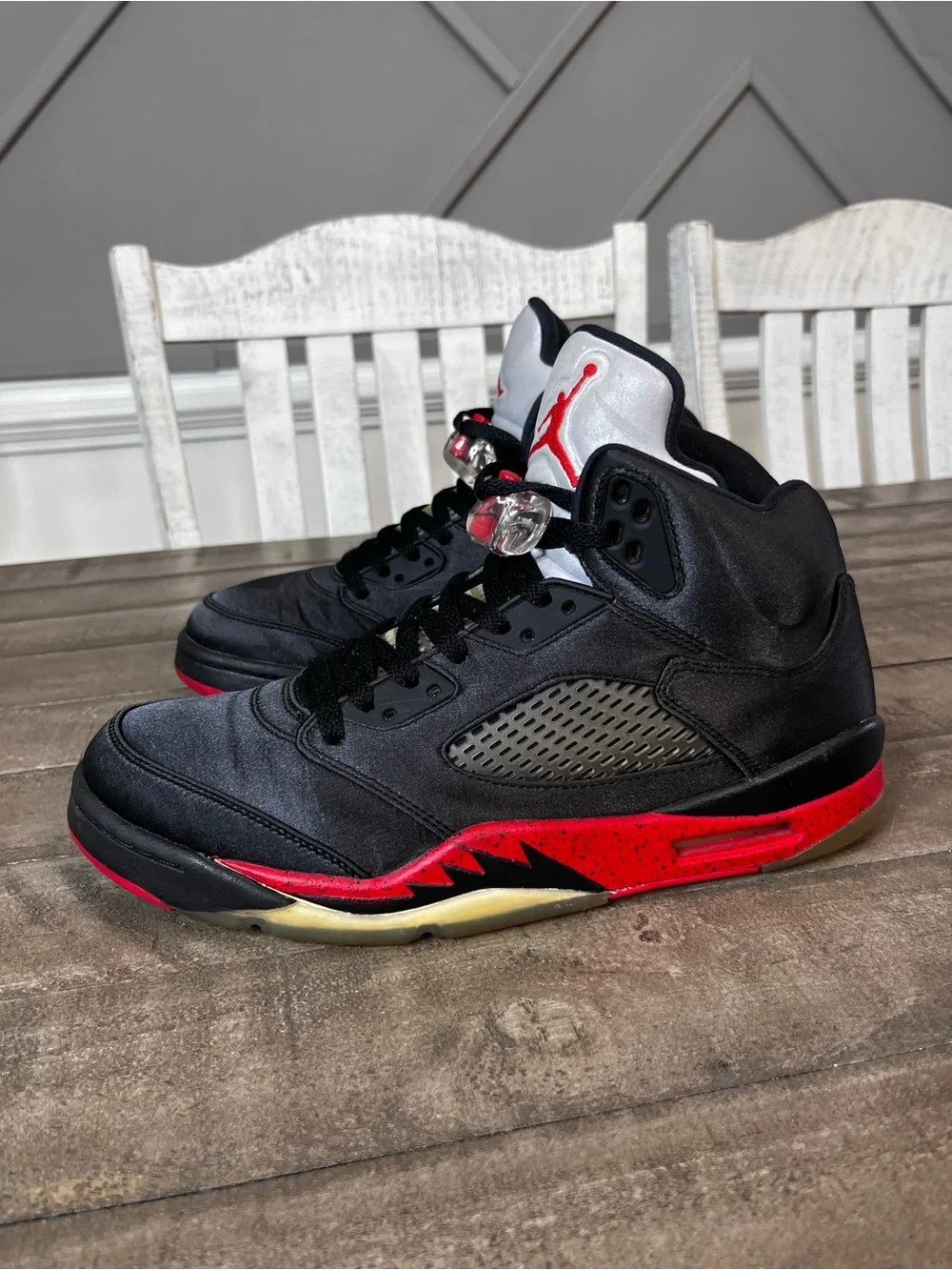 Nike Air Jordan 5 Retro Satin Bred Men's Sneakers Shoes Size 11